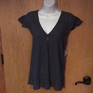 Charcoal cap sleeve top NWT